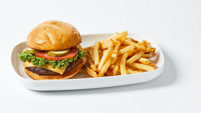 Black Diamond Cheeseburger and Fries