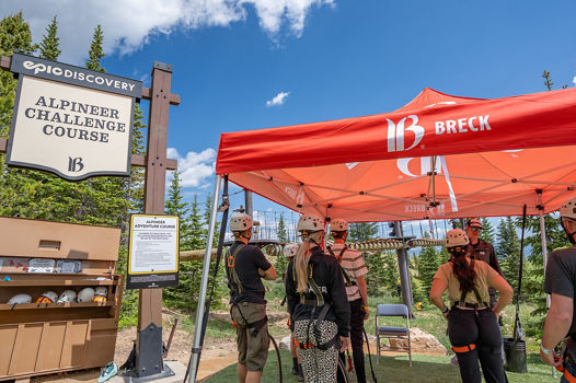 Group of Friends Take on Alpiner Challenger Course at Breckenridge