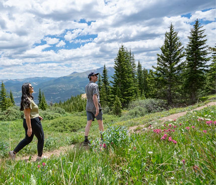 Group of Friends on a Summer Hike in Breckenridge