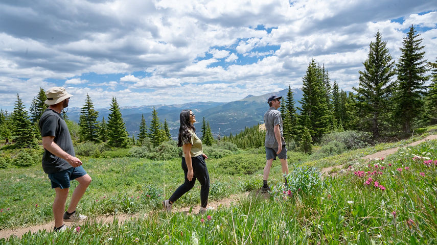 Group of Friends on a Summer Hike in Breckenridge