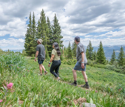 Group of Friends on a Summer Hike in Breckenridge