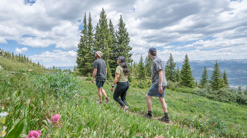 Group of Friends on a Summer Hike in Breckenridge