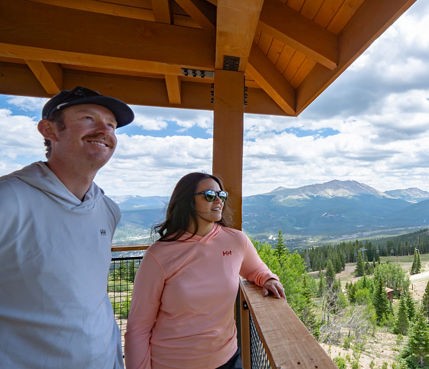 Friends Overlooking Scenic Breckenridge