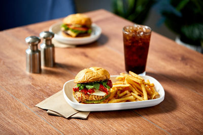 Coop Chicken Caprese Sandwich with Fries Plate