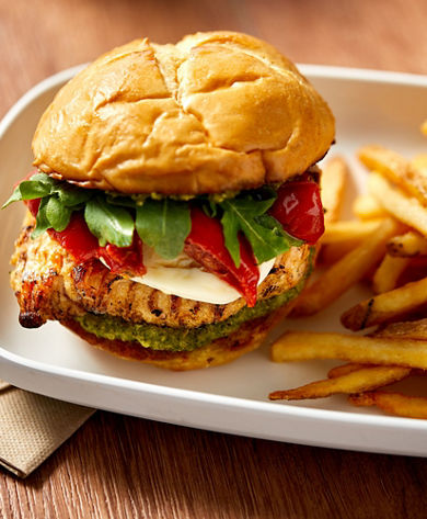 Coop Chicken Caprese Sandwich with Fries Plate