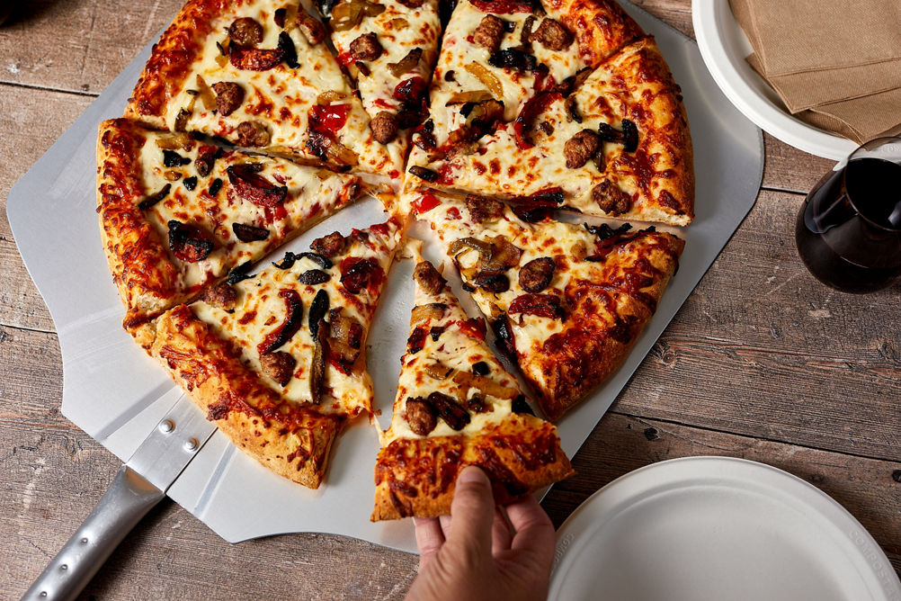 Sausage Supreme Pizza Upper Crust Plate