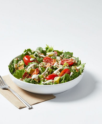 Bacon Avocado Salad Grains and Greens Plate