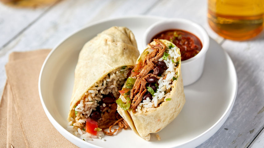Barbacoa Burrito Taqueria Plate