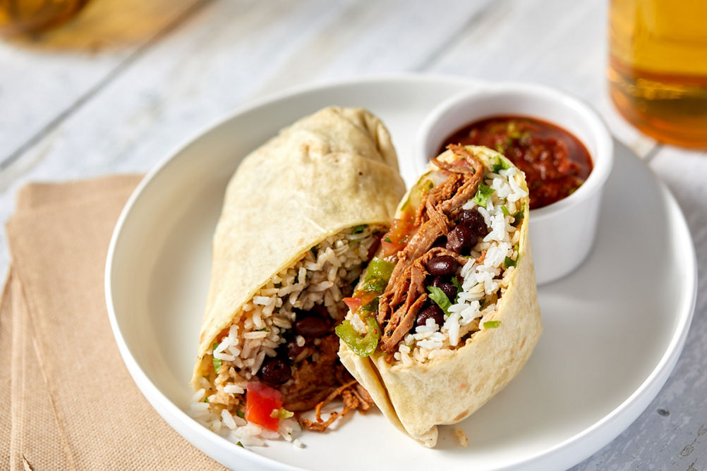 Barbacoa Burrito Taqueria Plate