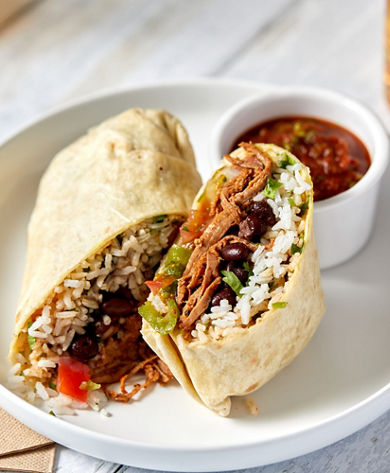 Barbacoa Burrito Taqueria Plate