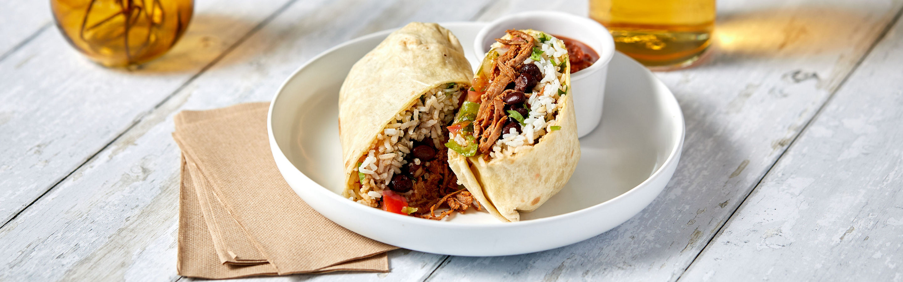 Barbacoa Burrito Taqueria Plate