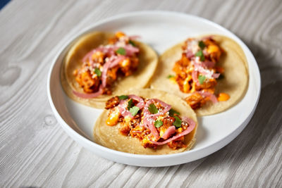 Chicken Chipotle Tacos Taqueria Plate