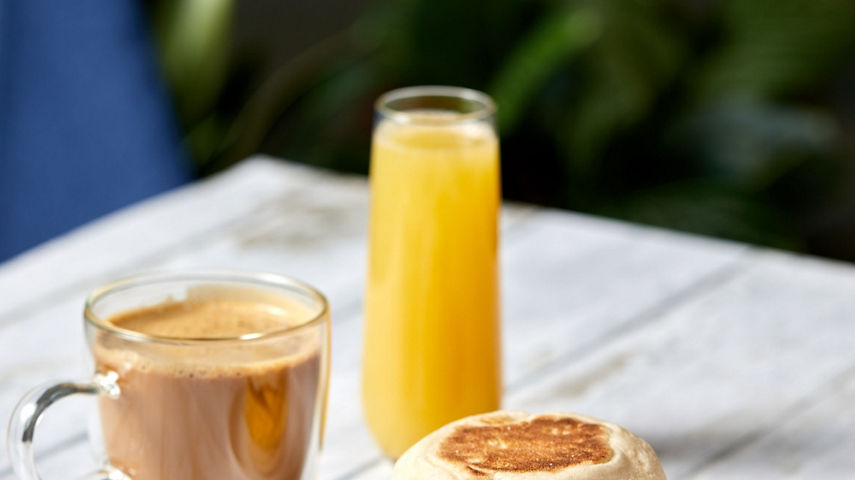 First Tracks Sausage Cheese English Muffin Plate