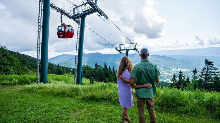 Couple Enjoying a Summer Stroll through Stowe Base Area