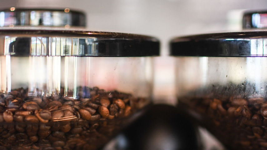 Close Up of Espresso Coffee Machine at Rendezvous Cappuccino Bar at Whistler Blackcomb
