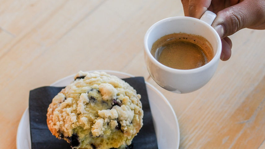 Coffee and a Treat at Rendezvous Cappuccino Bar at Whistler Blackcomb