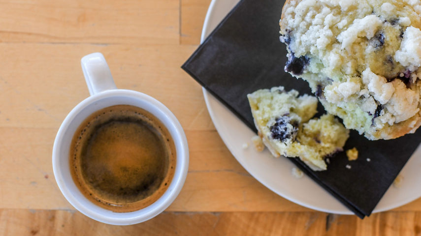 Coffee and a Treat at Rendezvous Cappuccino Bar at Whistler Blackcomb