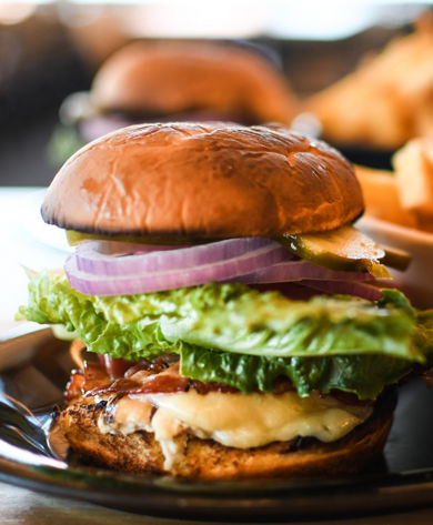 Burger and Fries at Rendezvous at Whistler Blackcomb