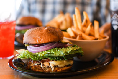 Burger and Fries at Rendezvous at Whistler Blackcomb