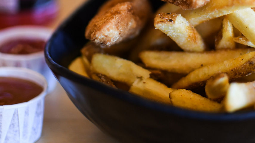 Fried Chicken Tenders and Fries at Rendezvous at Whistler Blackcomb