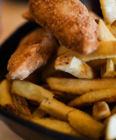 Fried Chicken Tenders and Fries at Rendezvous at Whistler Blackcomb