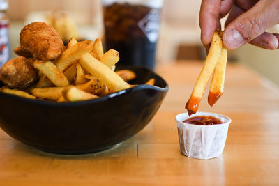 Fried Chicken Tenders and Fries at Rendezvous at Whistler Blackcomb