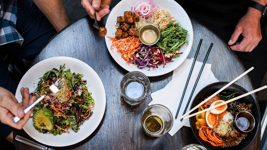 Friends Enjoy Lunch at Garibaldi Lift Co. Bar & Grill at Whistler Blackcomb
