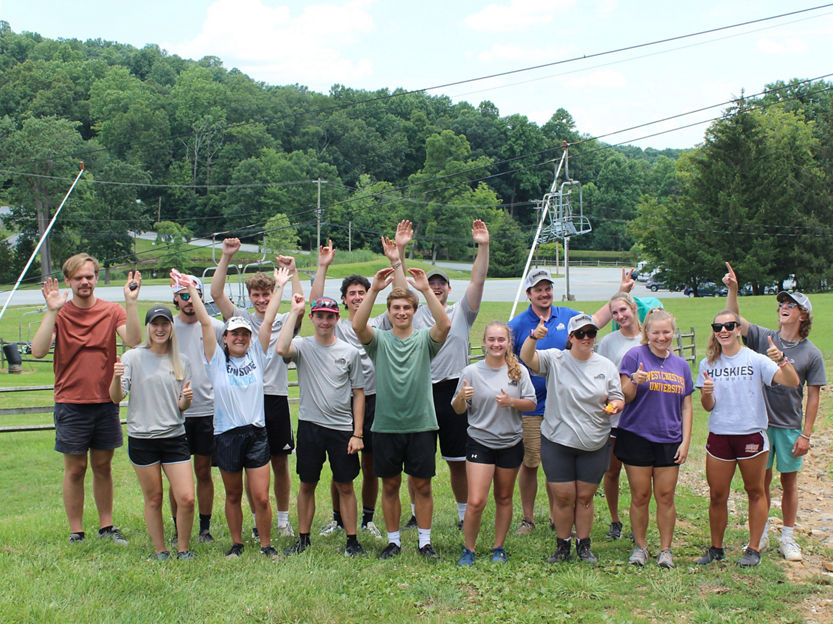 Summer Camp Counselors Pose Together at Roundtop