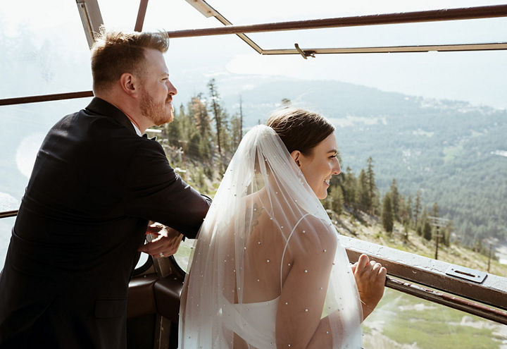 Summer Wedding Couples Portrait at Heavenly Lakeview Lodge