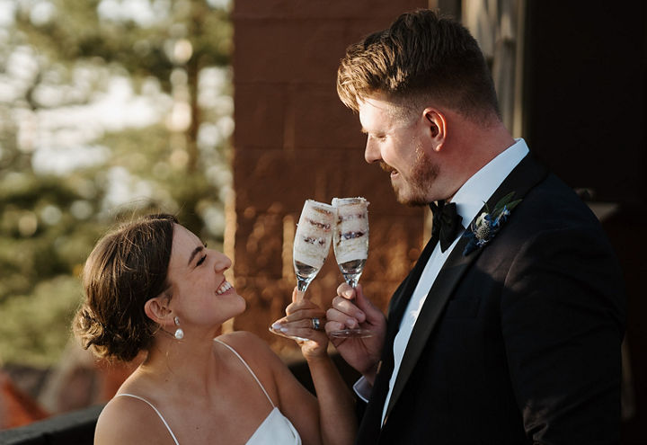 Summer Wedding Couples Portrait at Heavenly Lakeview Lodge