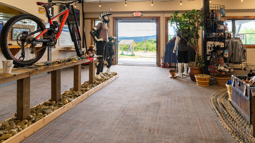 Interior of Okemo Bike Park Retail Space