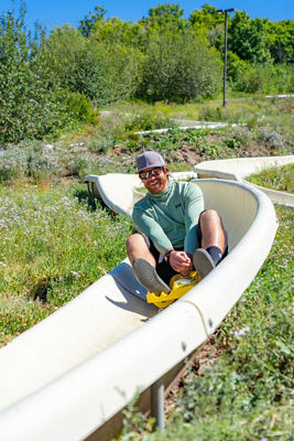 Guest Enjoys Park City Alpine Slide