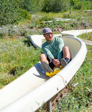 Guest Enjoys Park City Alpine Slide