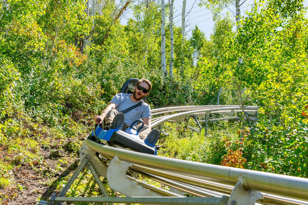 Guest Enjoys Park City Alpine Slide
