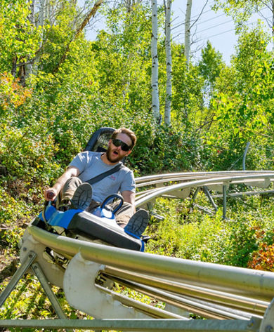 Guest Enjoys Park City Alpine Slide