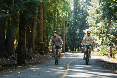 Friends Enjoy Summer Bike Ride in Whistler Blackcomb