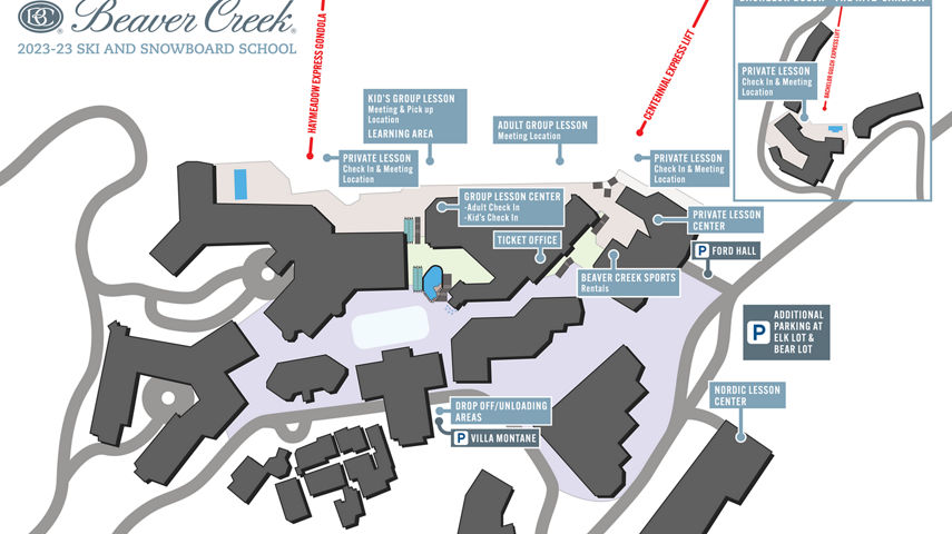Beaver Creek Ski Ride School 2023-2024 Trail Map