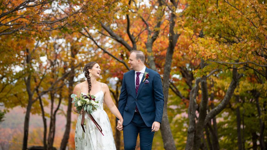 Fall Wedding Couple Portraits at Hunter
