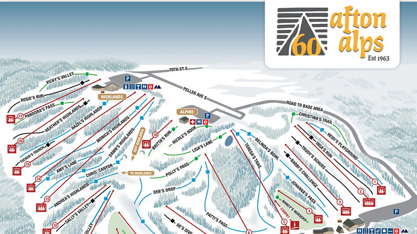Afton Alps Winter 2023-2024 Trail Map