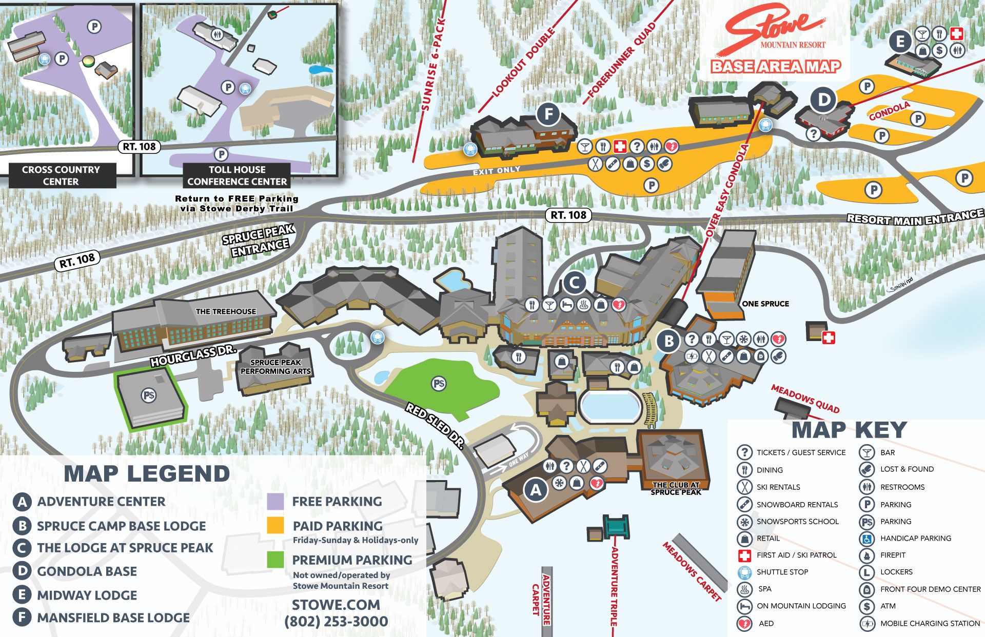 Stowe Winter 2023-2024 Base Map