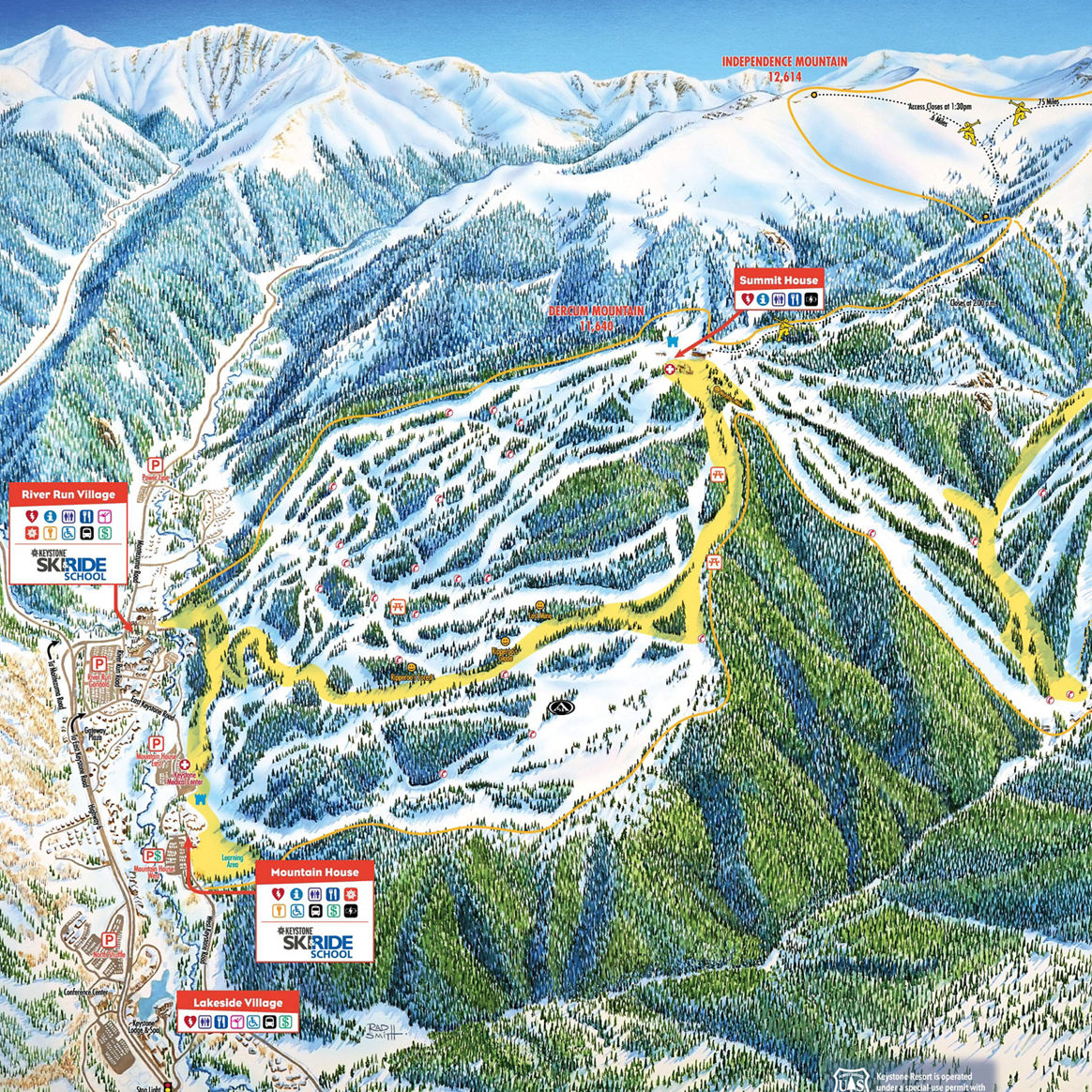 Keystone Winter 2023-24 Trail Map