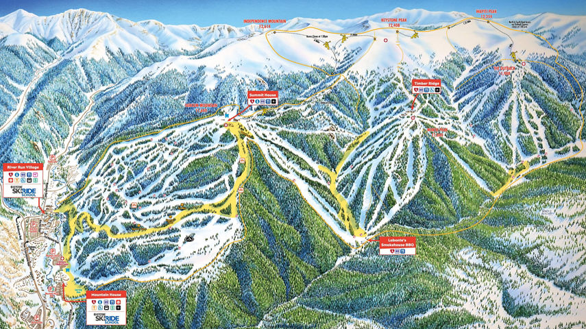 Keystone Ski Resort Trail Map - Bobbie Stefanie