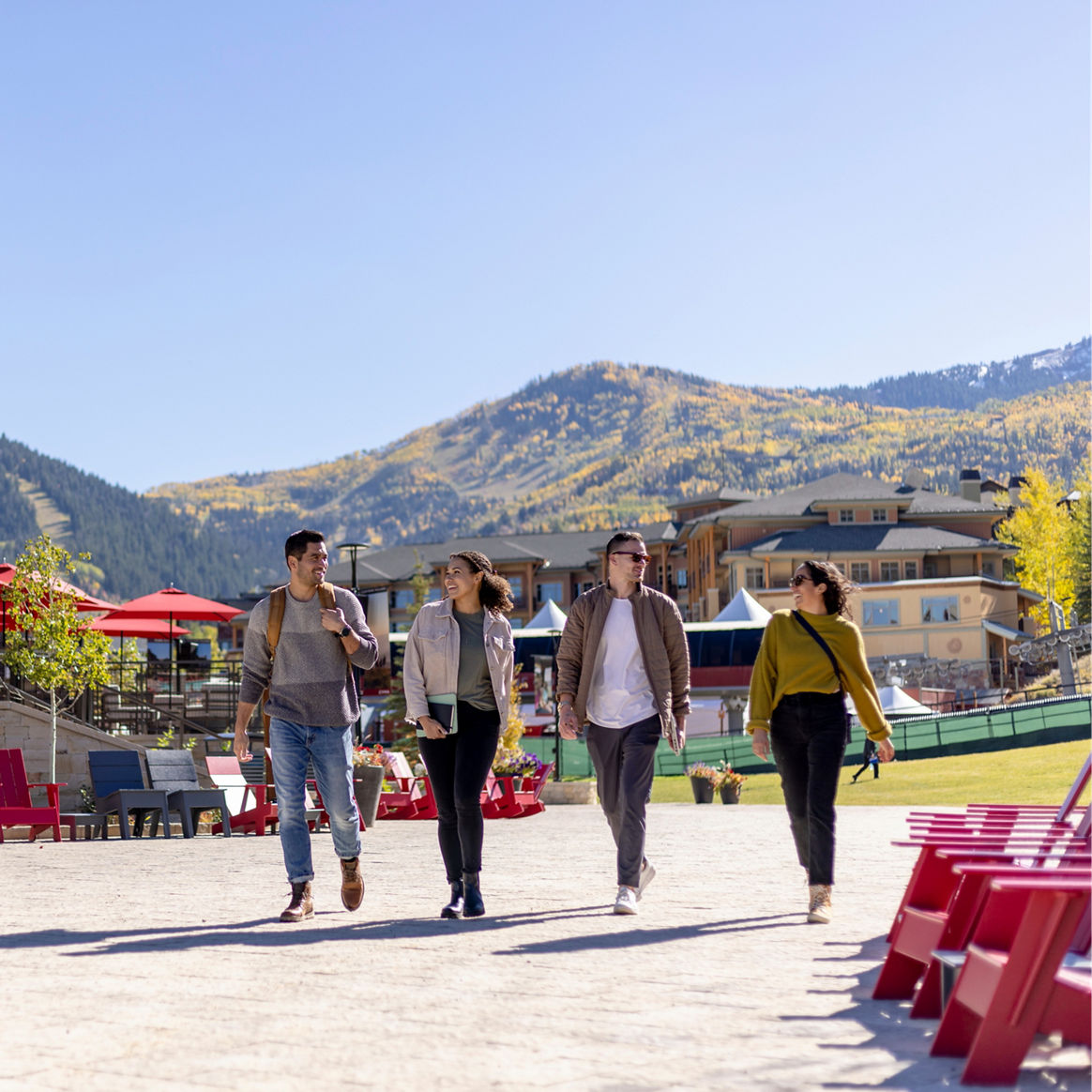 Coworkers Enjoy Fall Weather at Park City