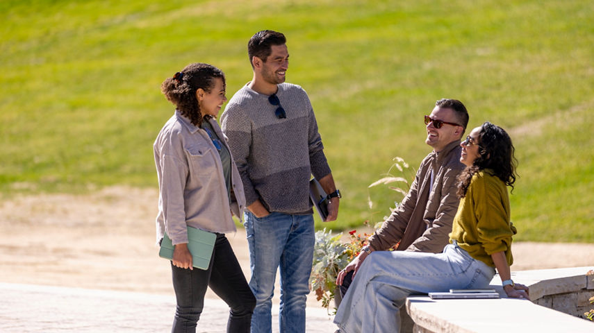 Coworkers Enjoy Fall Weather at Park City
