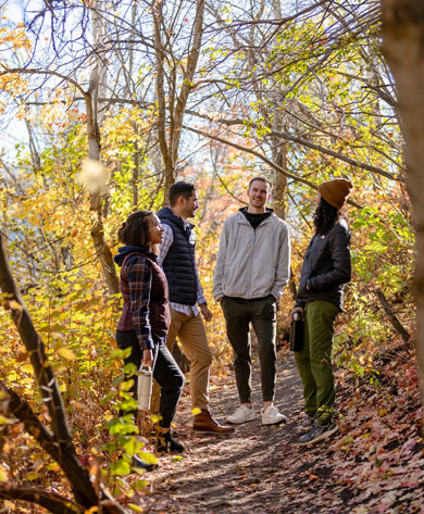 Group of Friends Enjoy Fall Hike at Park City