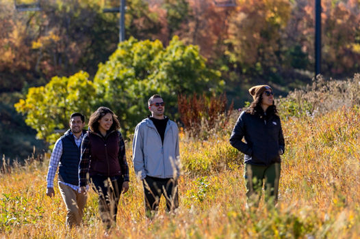 Group of Friends Enjoy Fall Hike at Park City