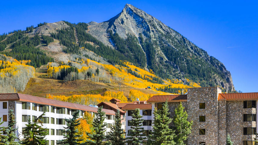 Fall Exterior of Grand Lodge at Crested Butte