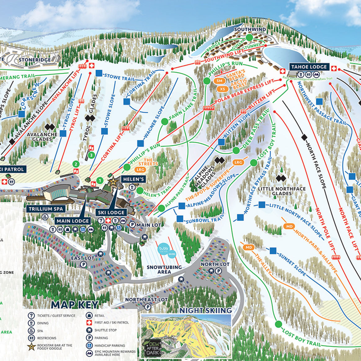 Seven Springs Winter 2023-24 Trail Map