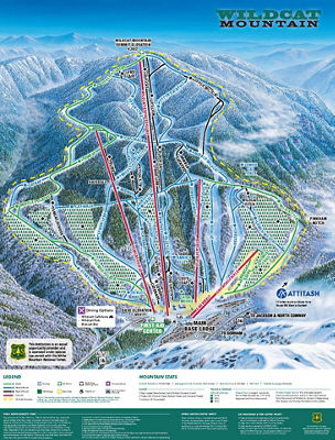 Wildcat Mountain Winter 2023/2024 Trail Map