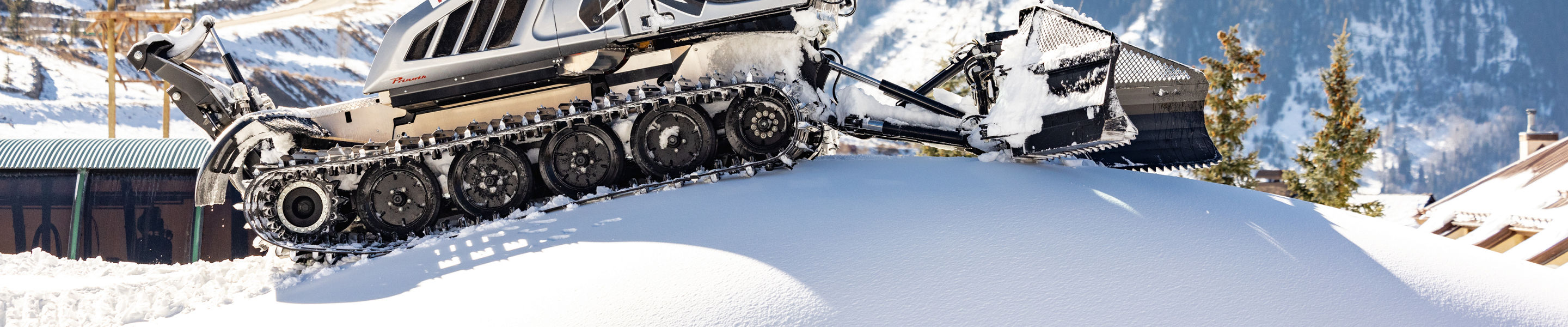 Crested Butte's brand new snowcat grooming snow in November